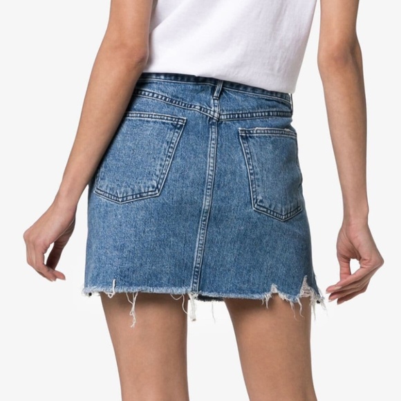 3x1 Celine distressed denim mini skirt 26 - Picture 4 of 15